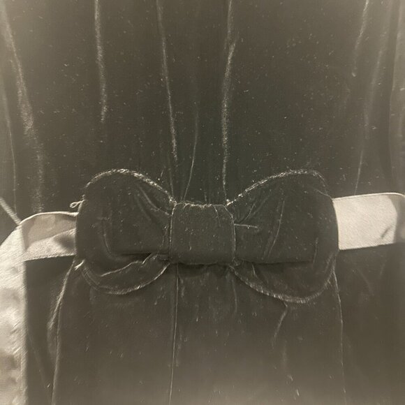 Nordstrom Necessary Objects Black Velvet Blazer with Tie Women’s Size S - Picture 8 of 9